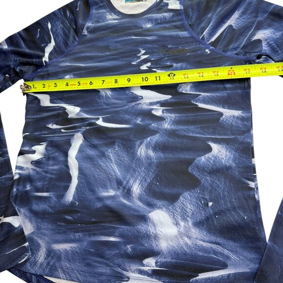 New NWOT Columbia Titanium Omni-Shade Rash Guard Swim Shirt.  Long Sleeve. Blue - Picture 5 of 11